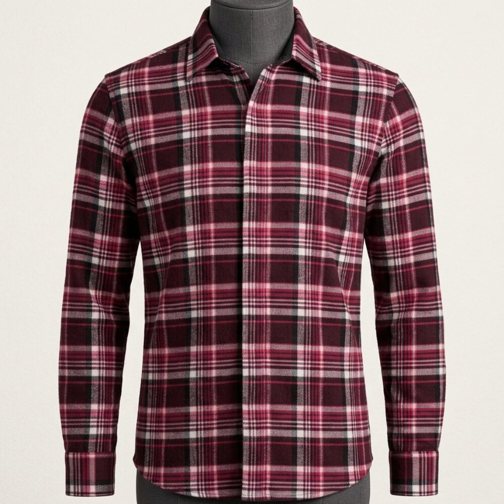 Riders by Lee Men’s Red & Black Plaid Flannel Button Down - Size XL